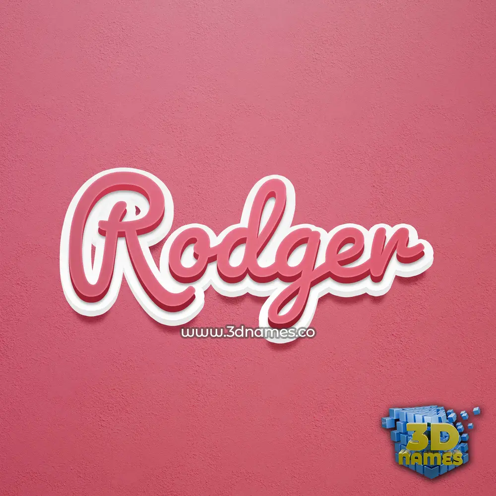 rodger in Red Scribble style - 3D name wallpaper