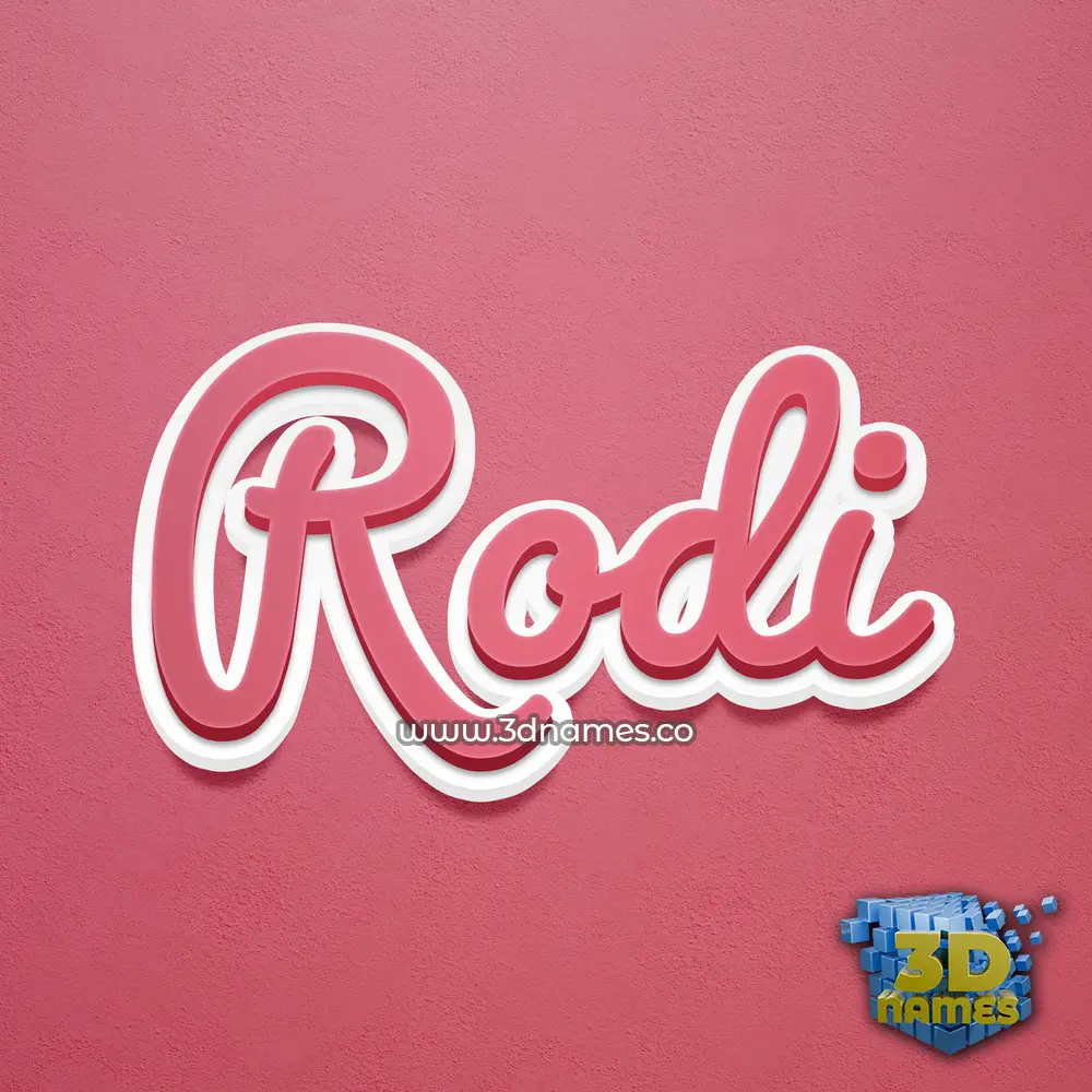 rodi in Red Scribble style - 3D name wallpaper rodi in Red Scribble style - 3D name wallpaper