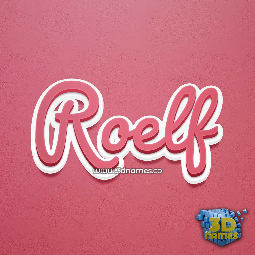 roelf in Red Scribble style - 3D name wallpaper