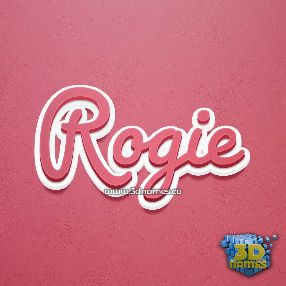 rogie in Red Scribble style - 3D name wallpaper rogie in Red Scribble style - 3D name wallpaper