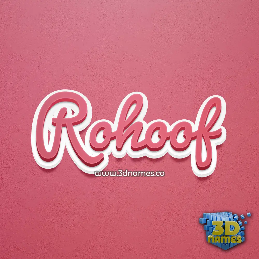 rohoof in Red Scribble style - 3D name wallpaper rohoof in Red Scribble style - 3D name wallpaper