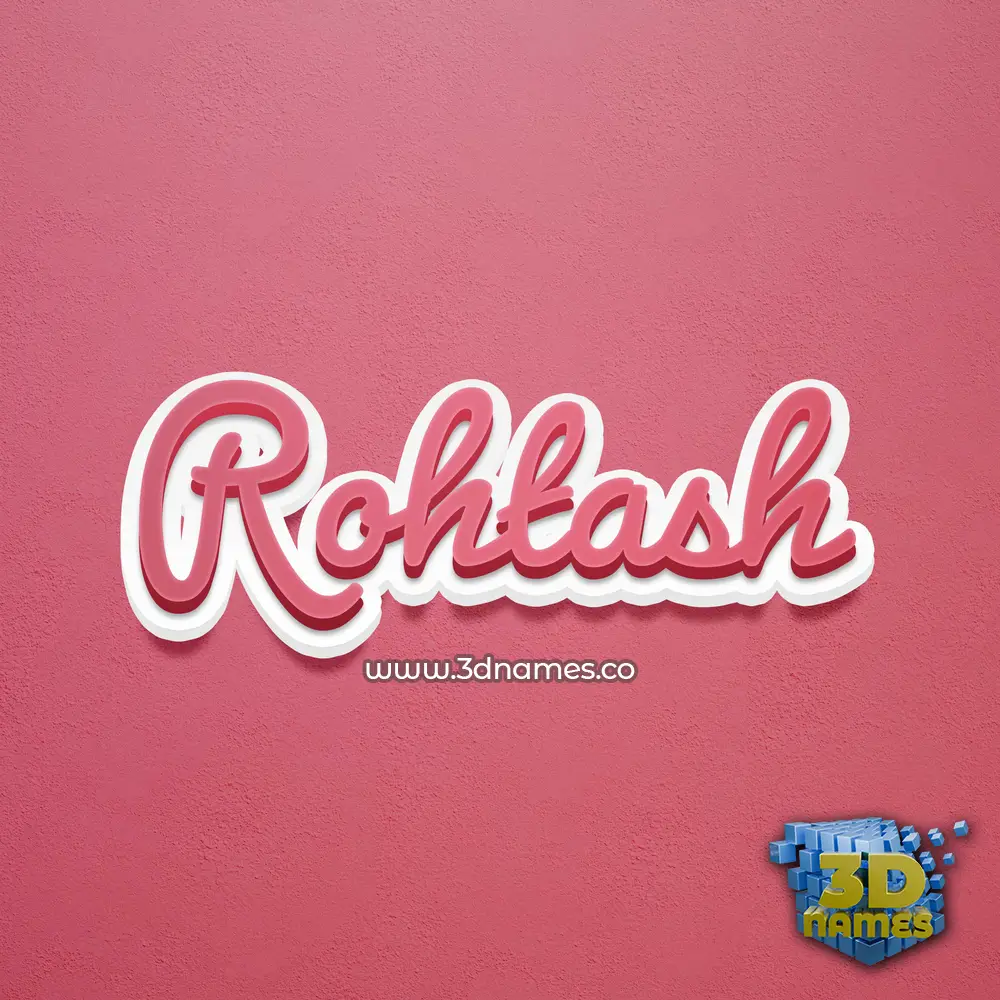 rohtash in Red Scribble style - 3D name wallpaper