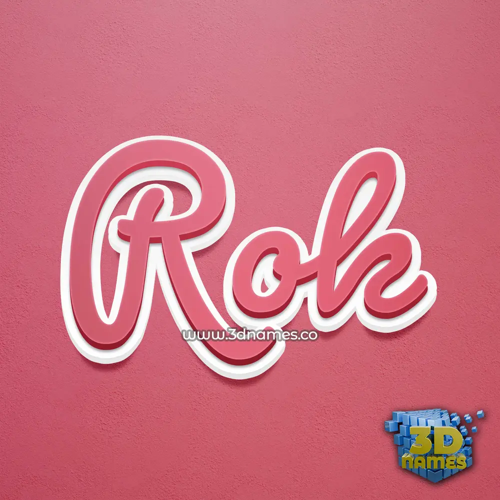 rok in Red Scribble style - 3D name wallpaper rok in Red Scribble style - 3D name wallpaper