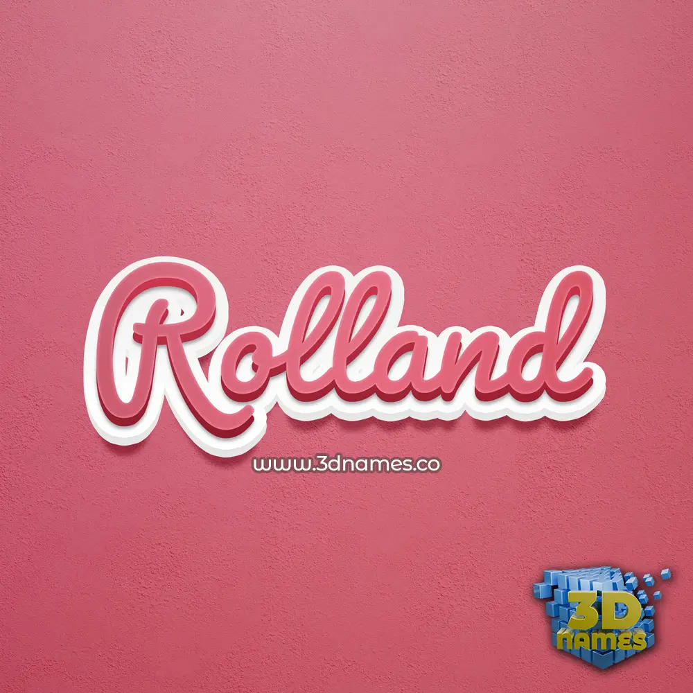 rolland in Red Scribble style - 3D name wallpaper