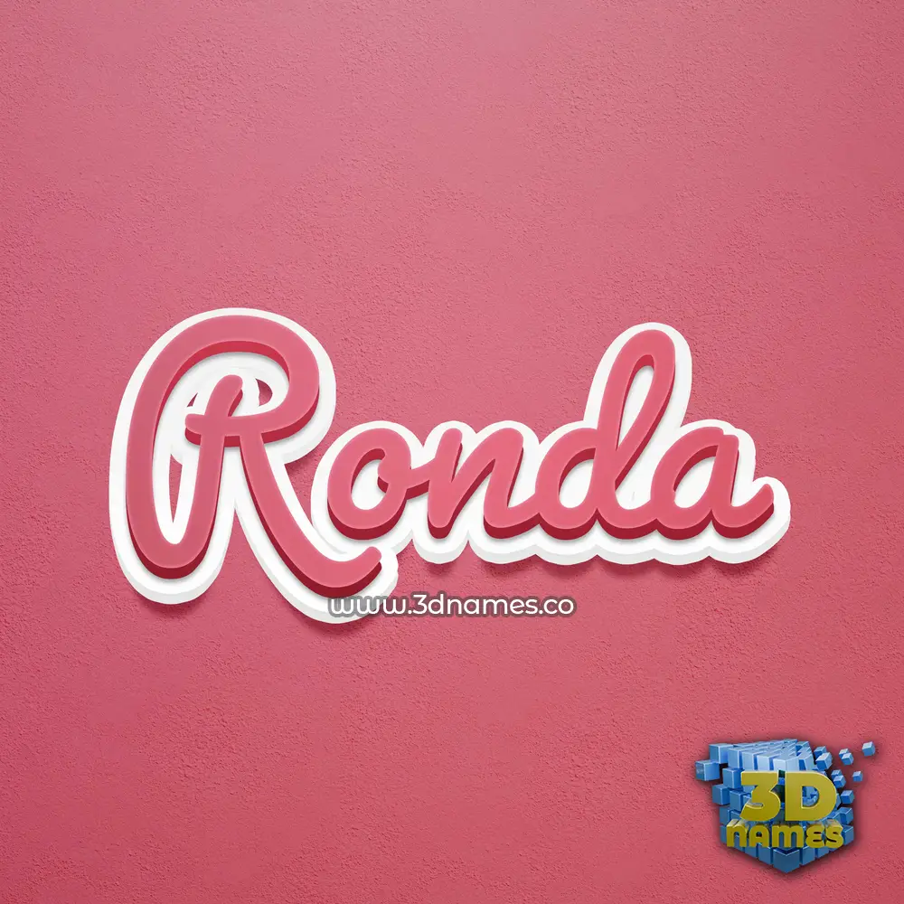 ronda in Red Scribble style - 3D name wallpaper ronda in Red Scribble style - 3D name wallpaper