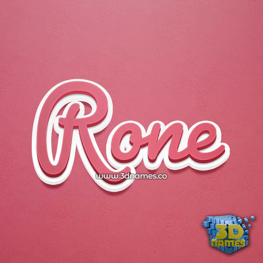 rone in Red Scribble style - 3D name wallpaper