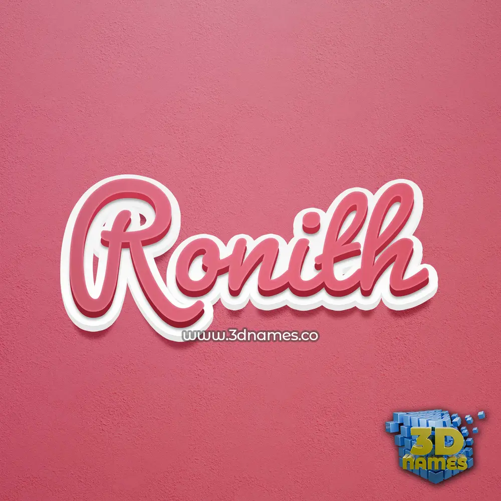 ronith in Red Scribble style - 3D name wallpaper ronith in Red Scribble style - 3D name wallpaper