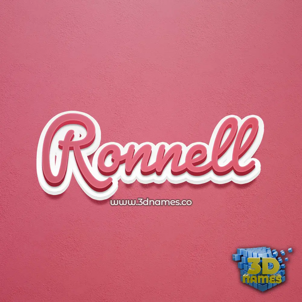 ronnell in Red Scribble style - 3D name wallpaper ronnell in Red Scribble style - 3D name wallpaper