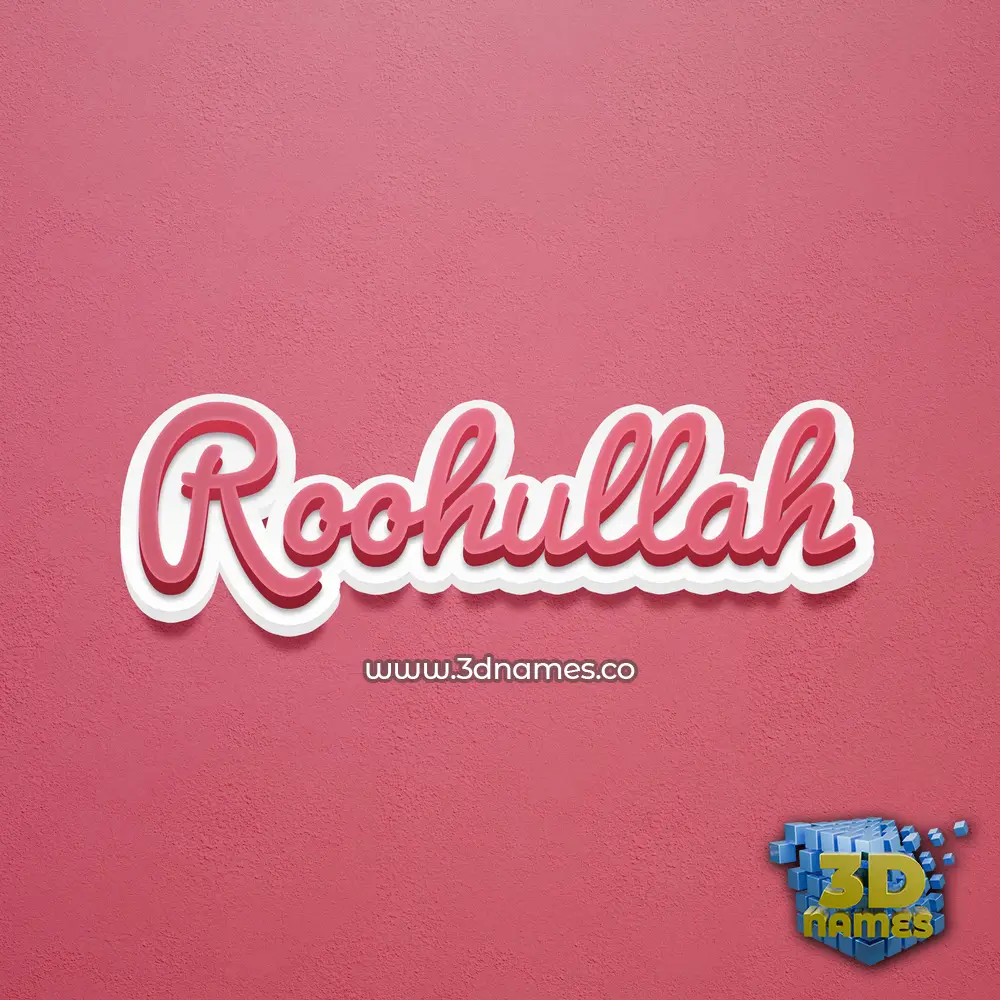 roohullah in Red Scribble style - 3D name wallpaper roohullah in Red Scribble style - 3D name wallpaper