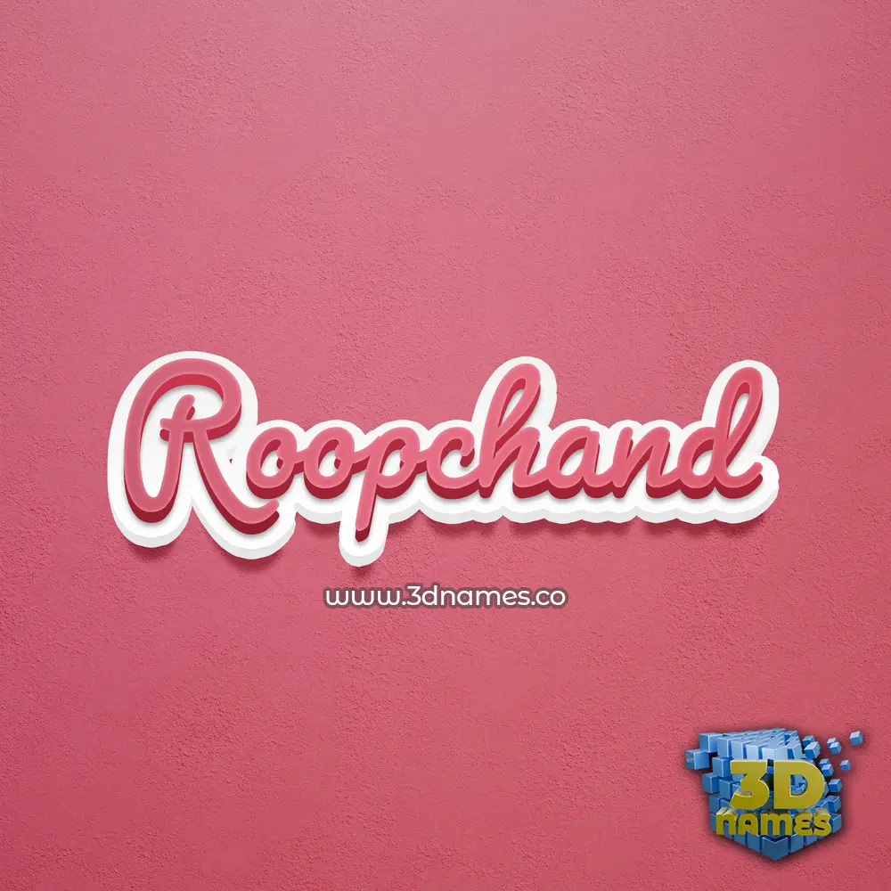 roopchand in Red Scribble style - 3D name wallpaper
