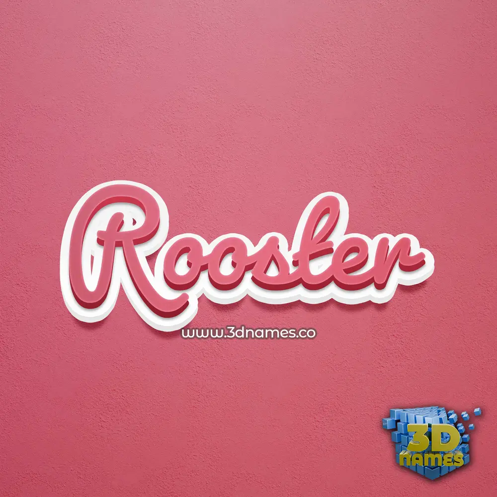 rooster in Red Scribble style - 3D name wallpaper rooster in Red Scribble style - 3D name wallpaper