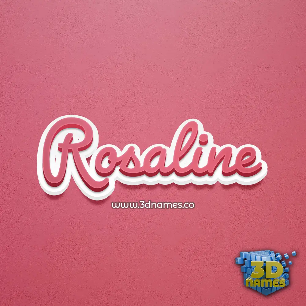 rosaline in Red Scribble style - 3D name wallpaper