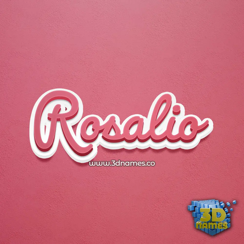 rosalio in Red Scribble style - 3D name wallpaper