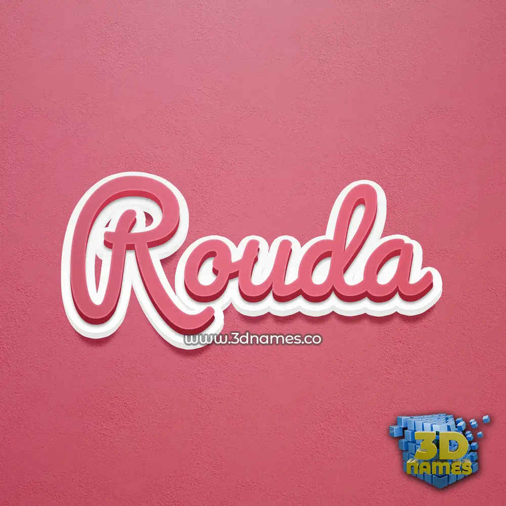 rouda in Red Scribble style - 3D name wallpaper rouda in Red Scribble style - 3D name wallpaper