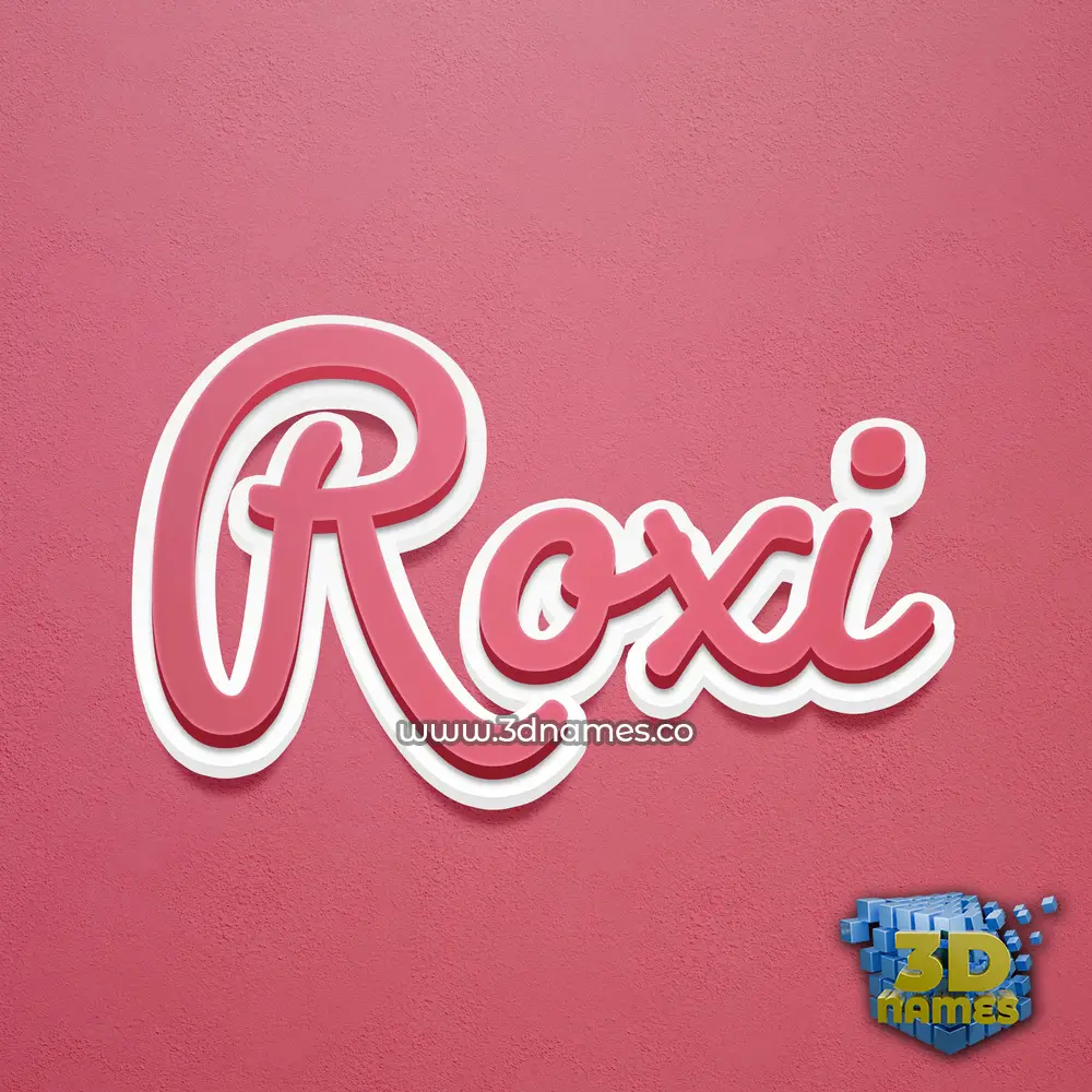 roxi in Red Scribble style - 3D name wallpaper roxi in Red Scribble style - 3D name wallpaper