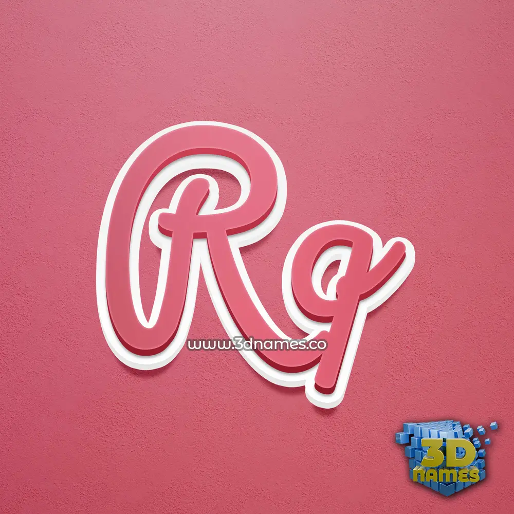 rq in Red Scribble style - 3D name wallpaper rq in Red Scribble style - 3D name wallpaper