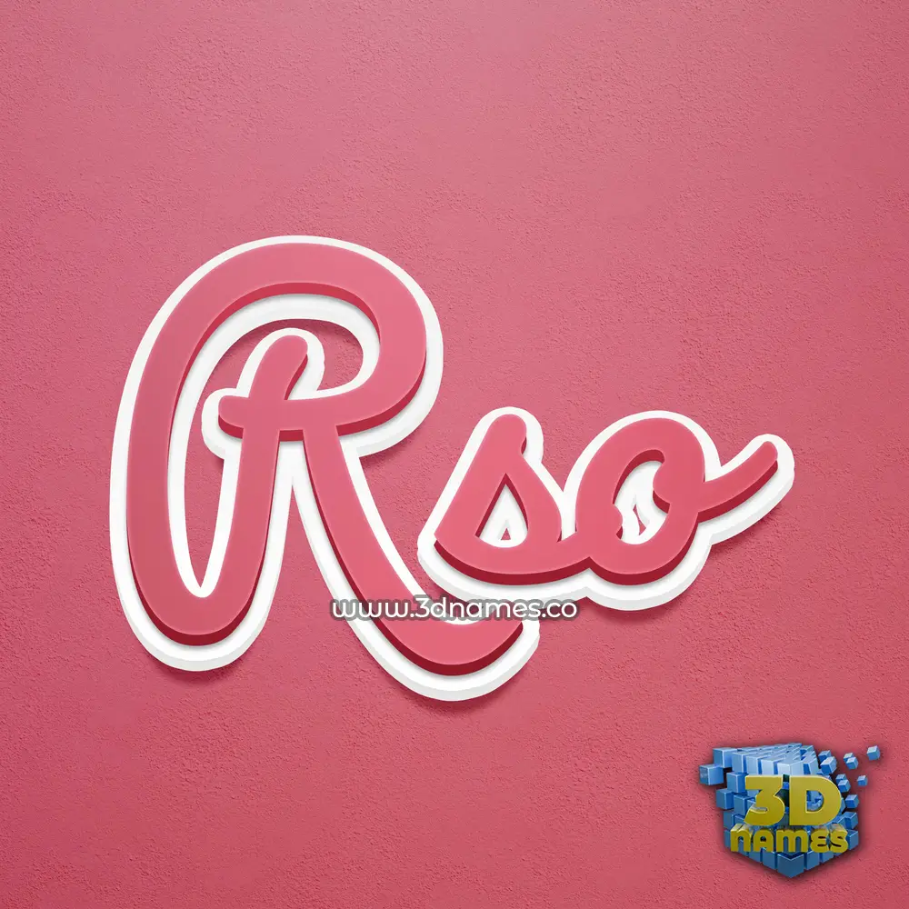 rso in Red Scribble style - 3D name wallpaper