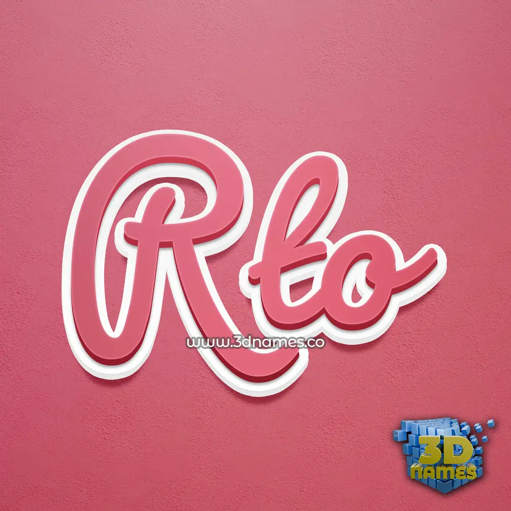 rto in Red Scribble style - 3D name wallpaper