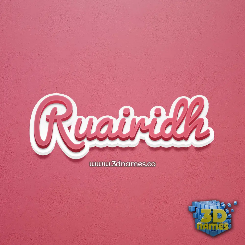 ruairidh in Red Scribble style - 3D name wallpaper
