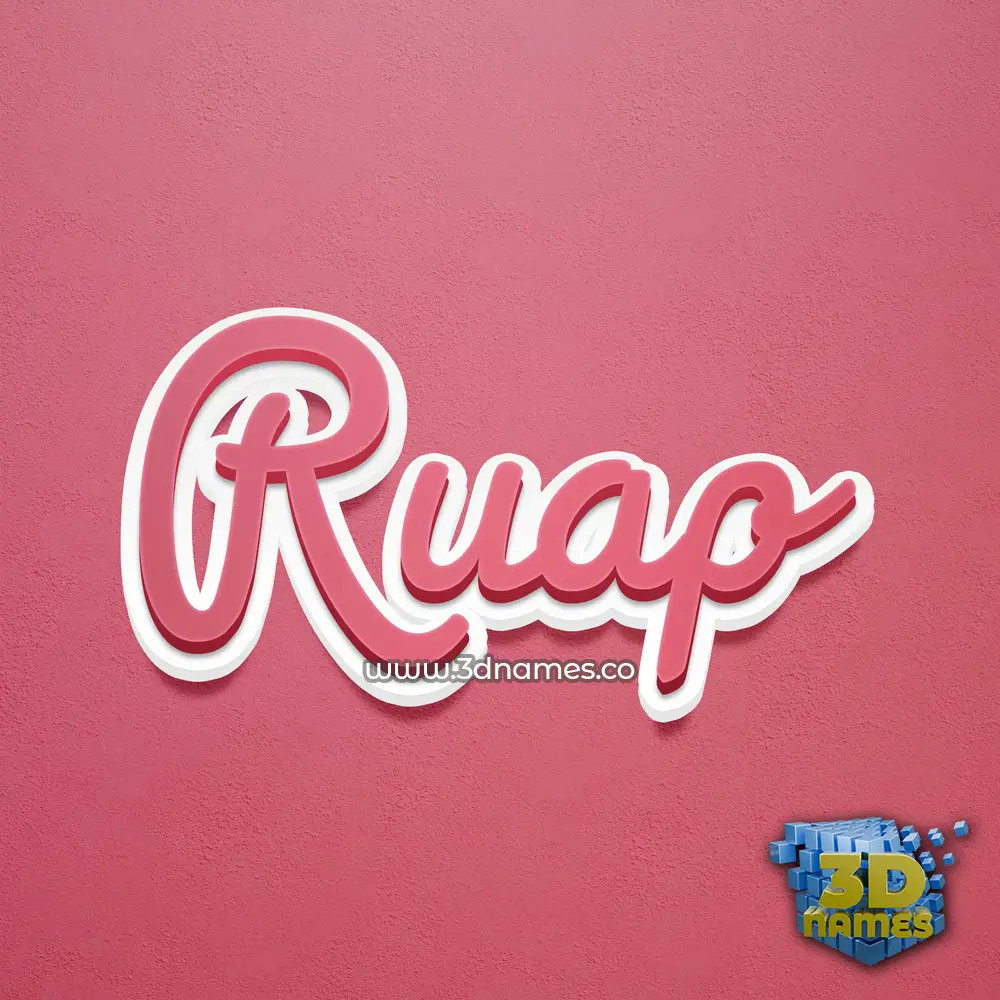 ruap in Red Scribble style - 3D name wallpaper ruap in Red Scribble style - 3D name wallpaper