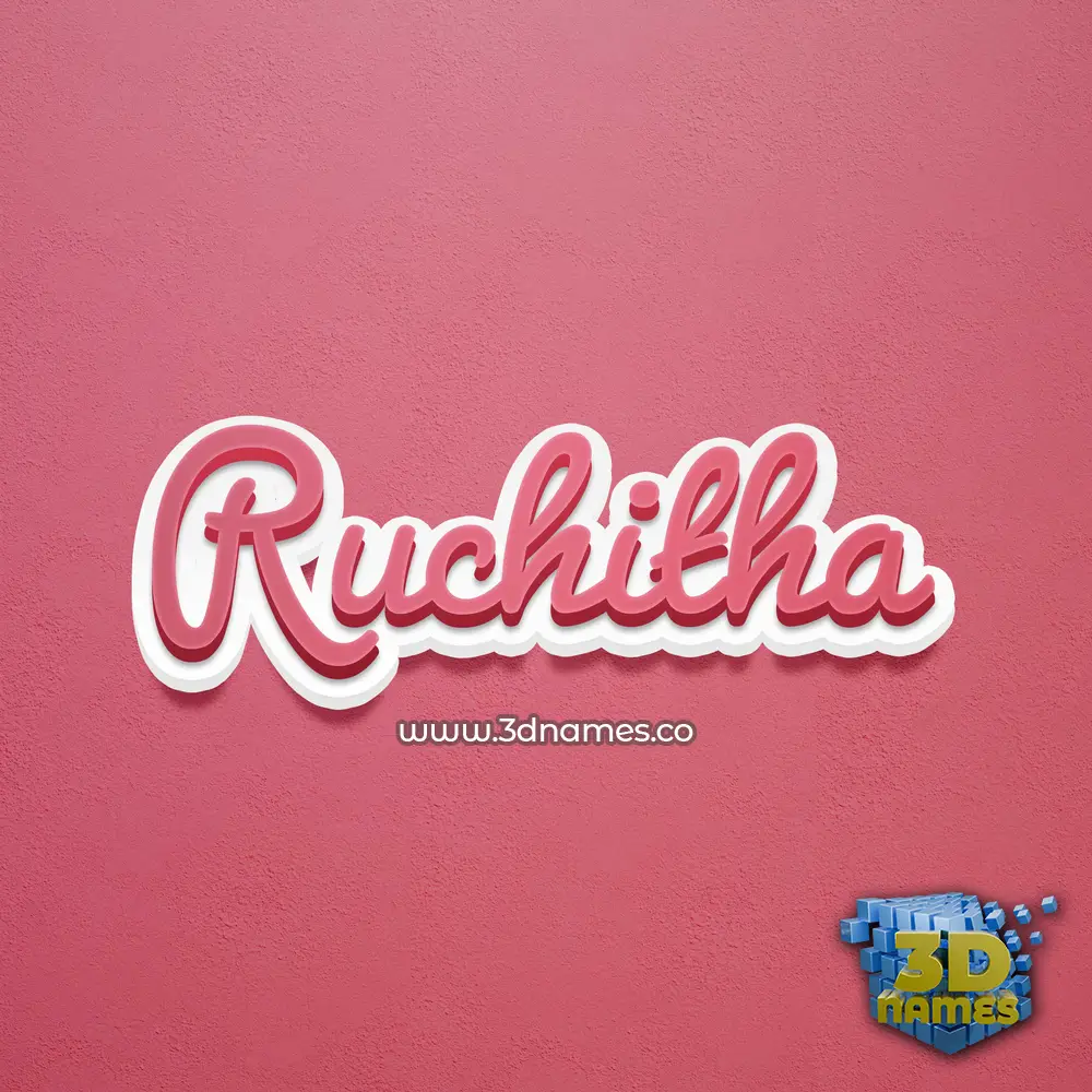 ruchitha in Red Scribble style - 3D name wallpaper ruchitha in Red Scribble style - 3D name wallpaper