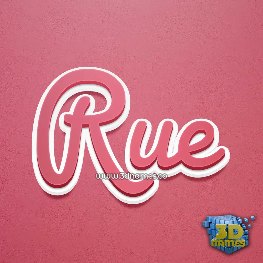 rue in Red Scribble style - 3D name wallpaper rue in Red Scribble style - 3D name wallpaper