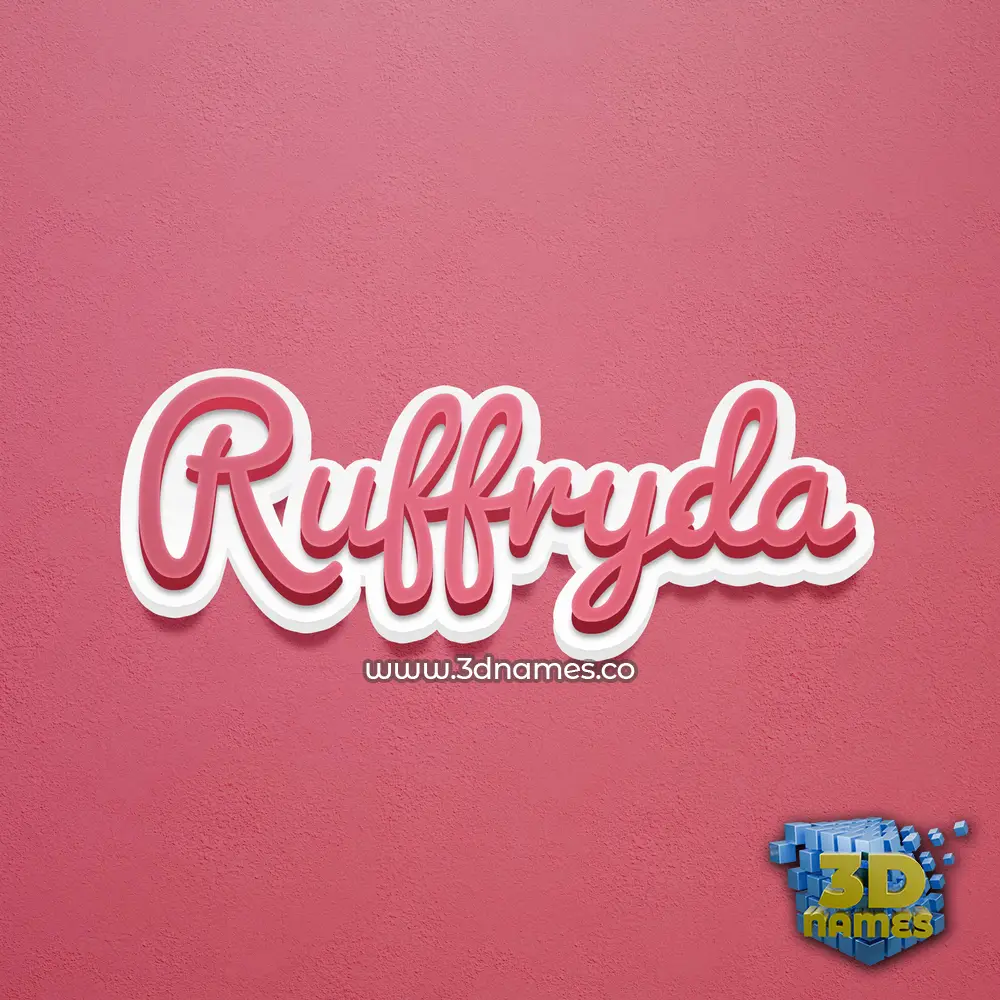 ruffryda in Red Scribble style - 3D name wallpaper ruffryda in Red Scribble style - 3D name wallpaper