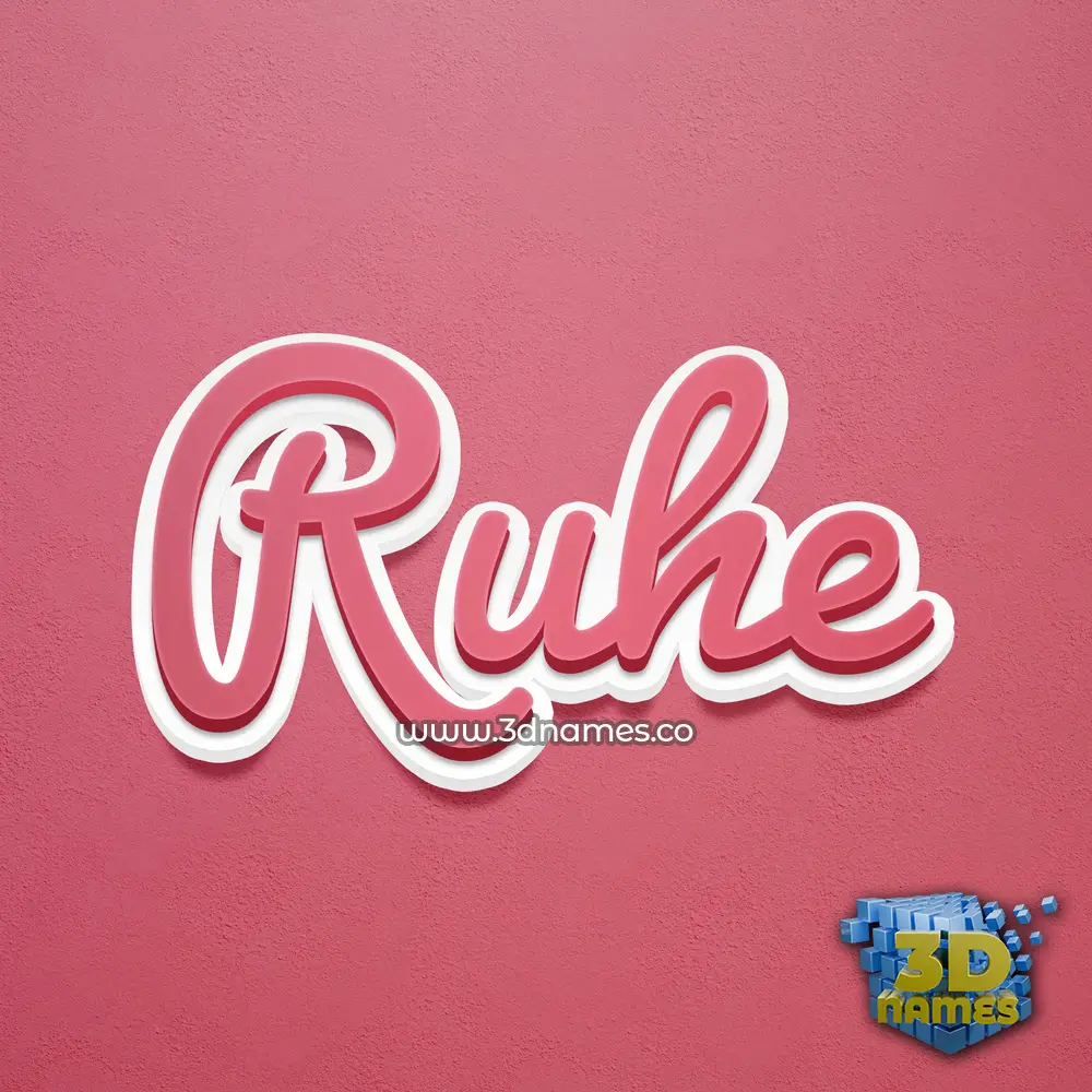 ruhe in Red Scribble style - 3D name wallpaper