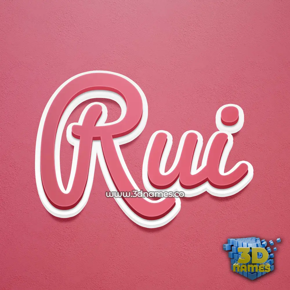 rui in Red Scribble style - 3D name wallpaper rui in Red Scribble style - 3D name wallpaper