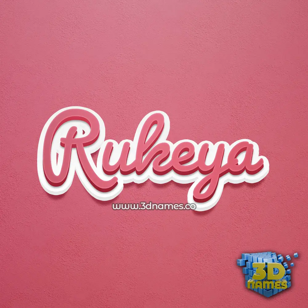 rukeya in Red Scribble style - 3D name wallpaper rukeya in Red Scribble style - 3D name wallpaper