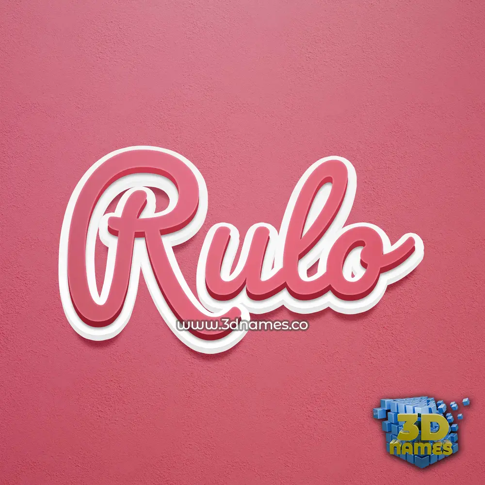 rulo in Red Scribble style - 3D name wallpaper rulo in Red Scribble style - 3D name wallpaper