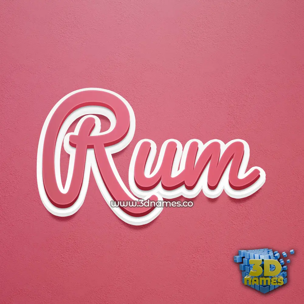 rum in Red Scribble style - 3D name wallpaper rum in Red Scribble style - 3D name wallpaper