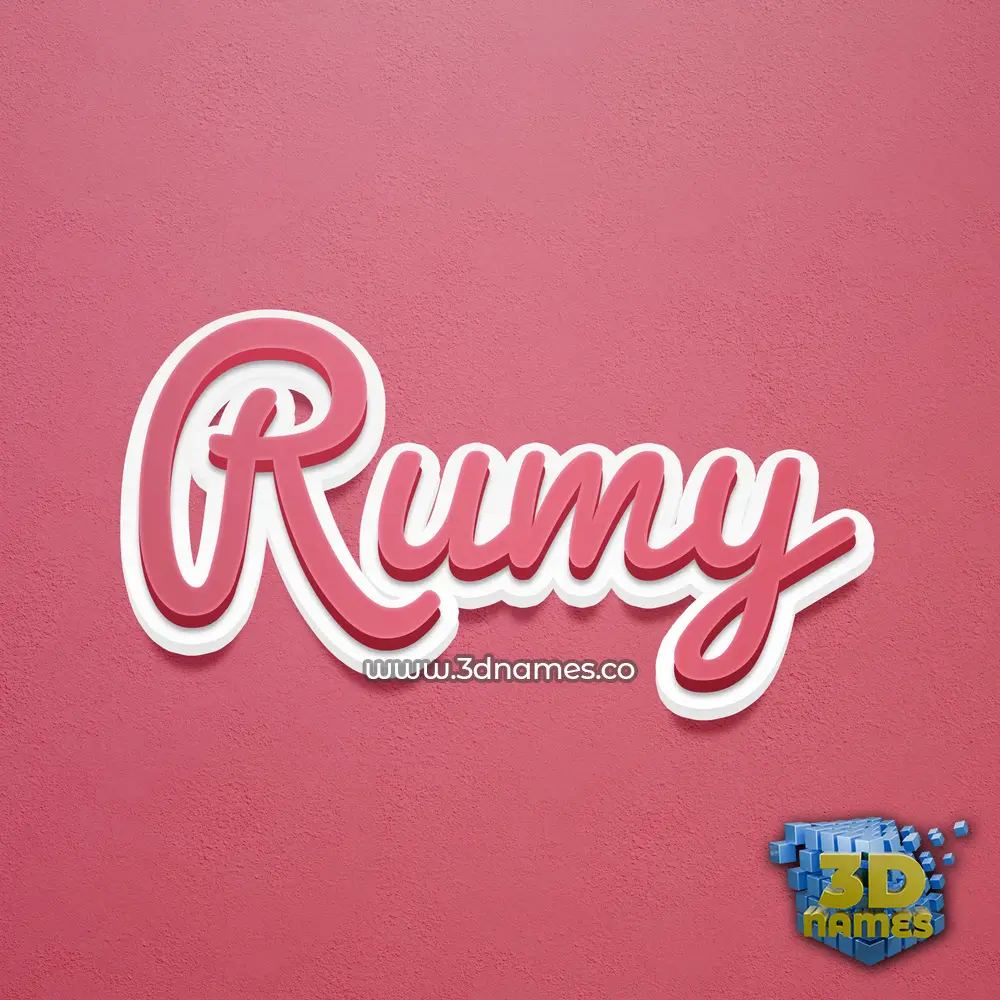 rumy in Red Scribble style - 3D name wallpaper rumy in Red Scribble style - 3D name wallpaper