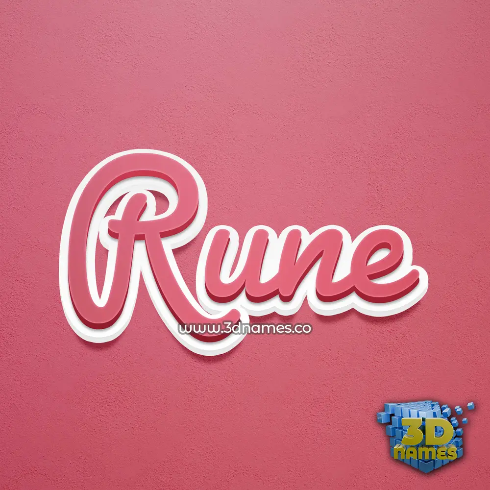 rune in Red Scribble style - 3D name wallpaper rune in Red Scribble style - 3D name wallpaper