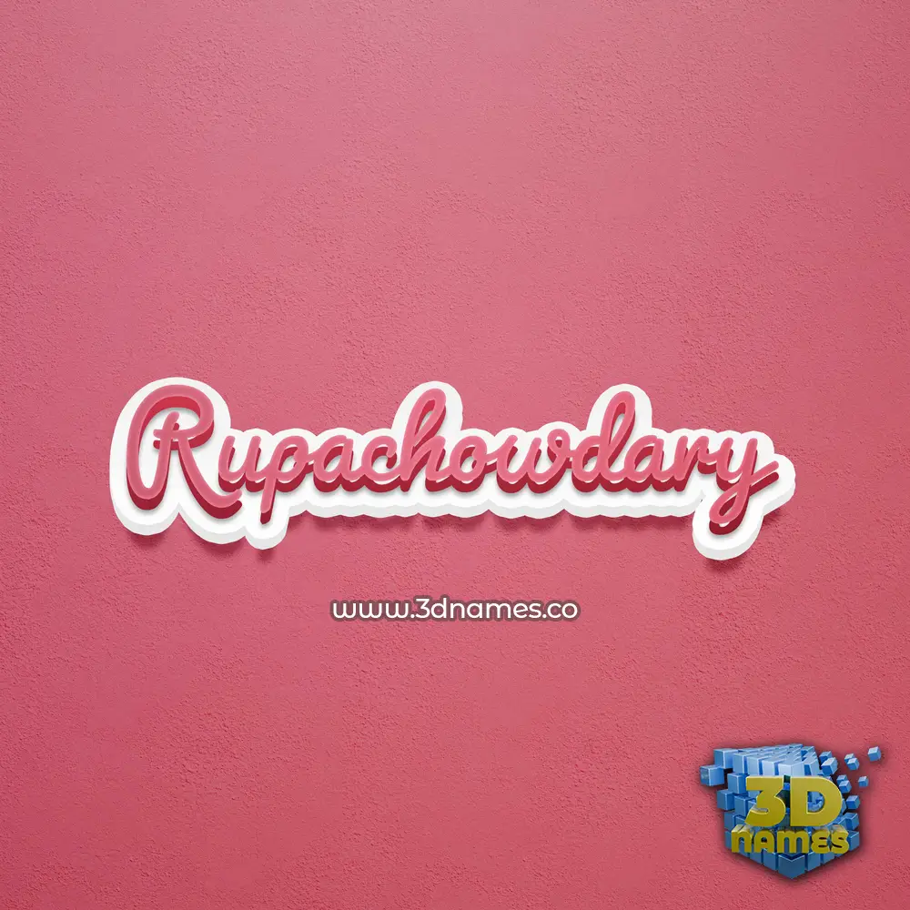 rupachowdary in Red Scribble style - 3D name wallpaper