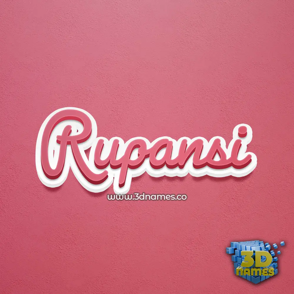 rupansi in Red Scribble style - 3D name wallpaper