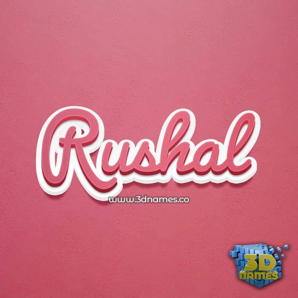 rushal in Red Scribble style - 3D name wallpaper rushal in Red Scribble style - 3D name wallpaper