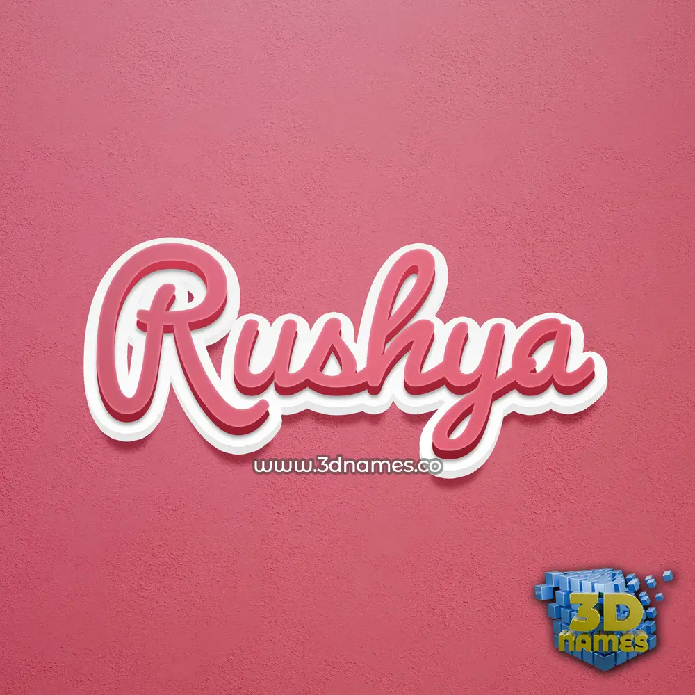 rushya in Red Scribble style - 3D name wallpaper rushya in Red Scribble style - 3D name wallpaper