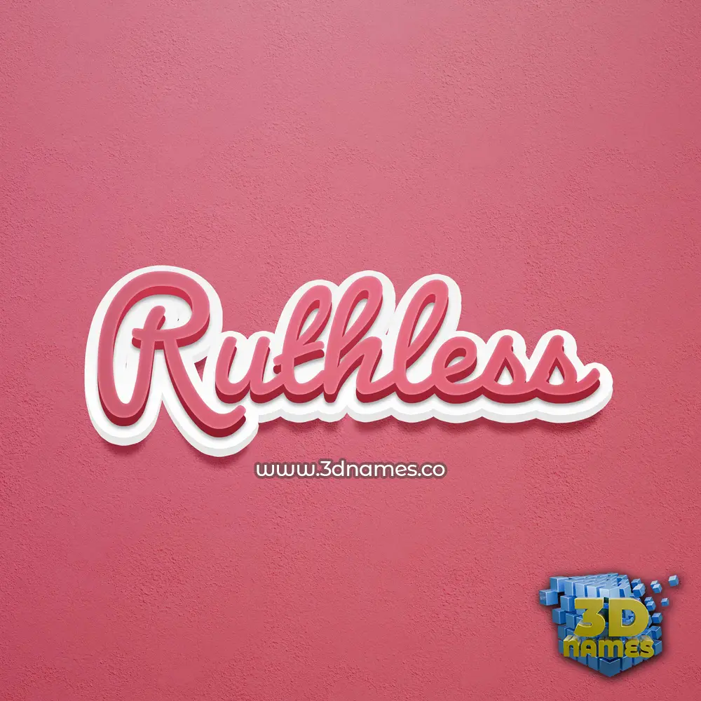 ruthless in Red Scribble style - 3D name wallpaper ruthless in Red Scribble style - 3D name wallpaper