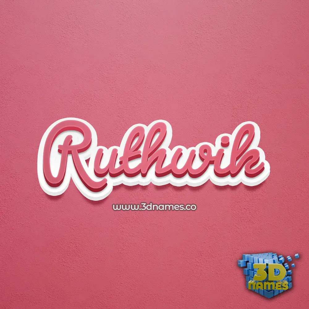 ruthwik in Red Scribble style - 3D name wallpaper ruthwik in Red Scribble style - 3D name wallpaper