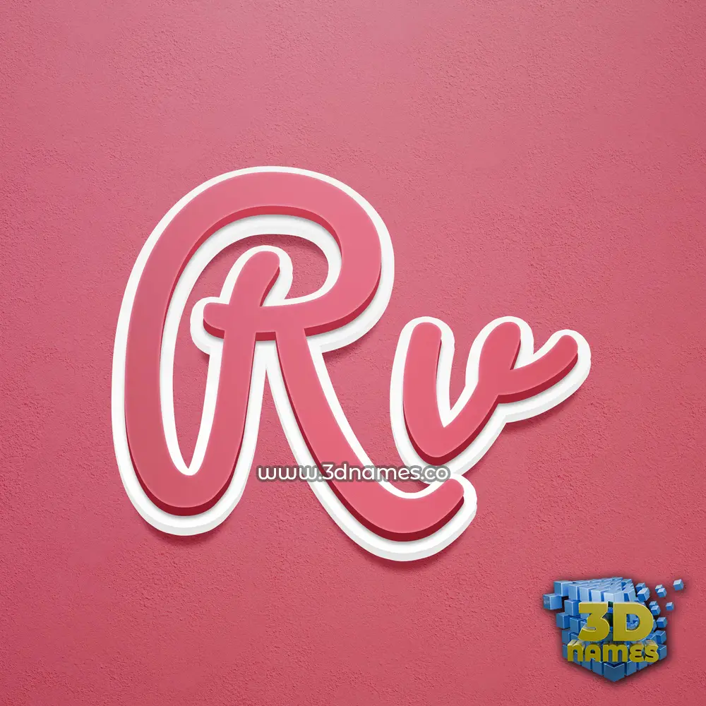 rv in Red Scribble style - 3D name wallpaper rv in Red Scribble style - 3D name wallpaper