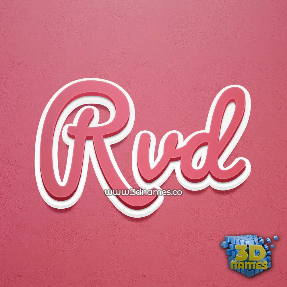 rvd in Red Scribble style - 3D name wallpaper rvd in Red Scribble style - 3D name wallpaper