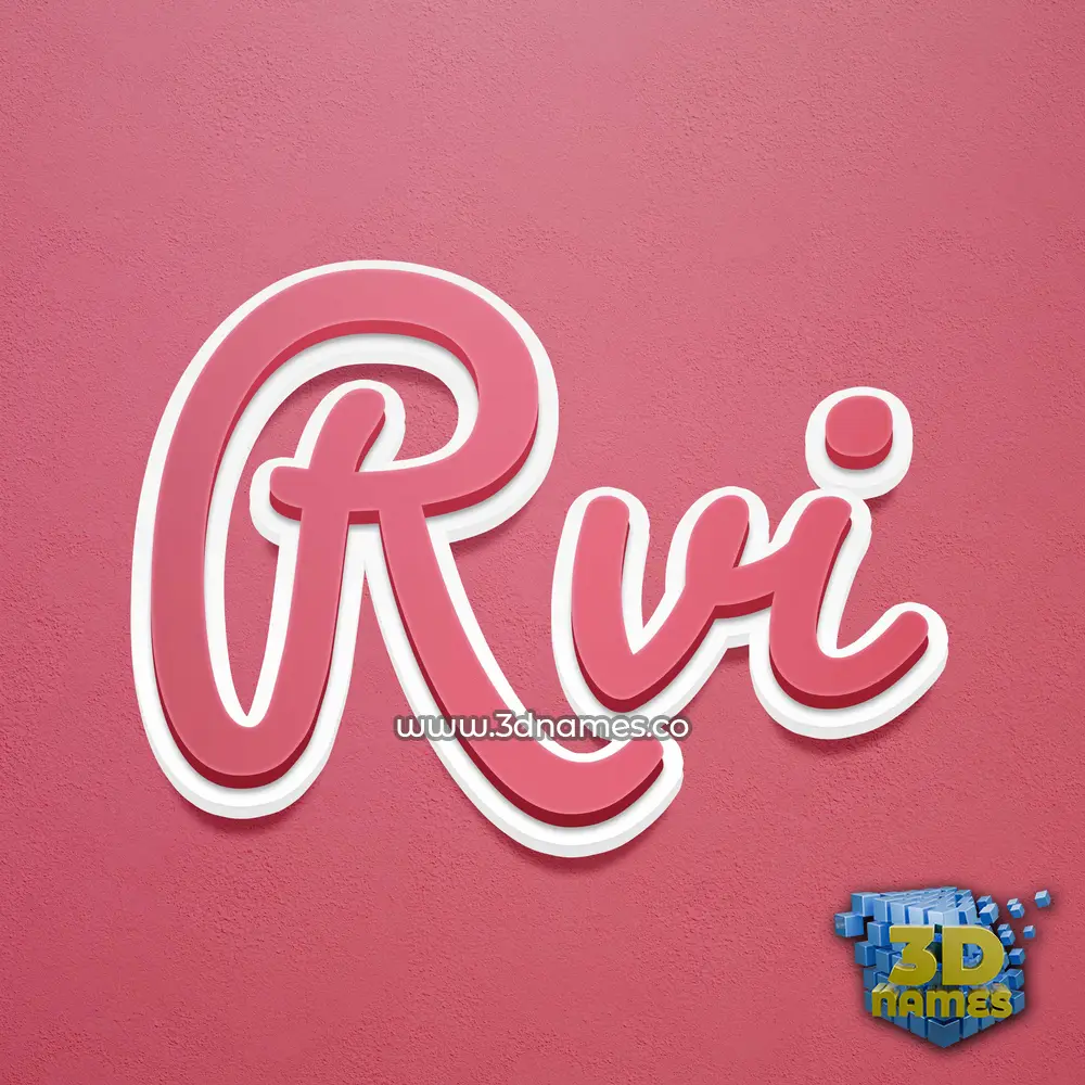 rvi in Red Scribble style - 3D name wallpaper