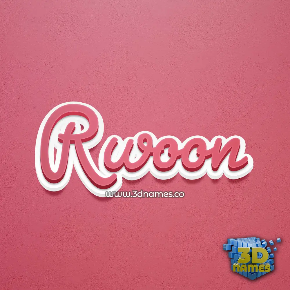 rwoon in Red Scribble style - 3D name wallpaper rwoon in Red Scribble style - 3D name wallpaper