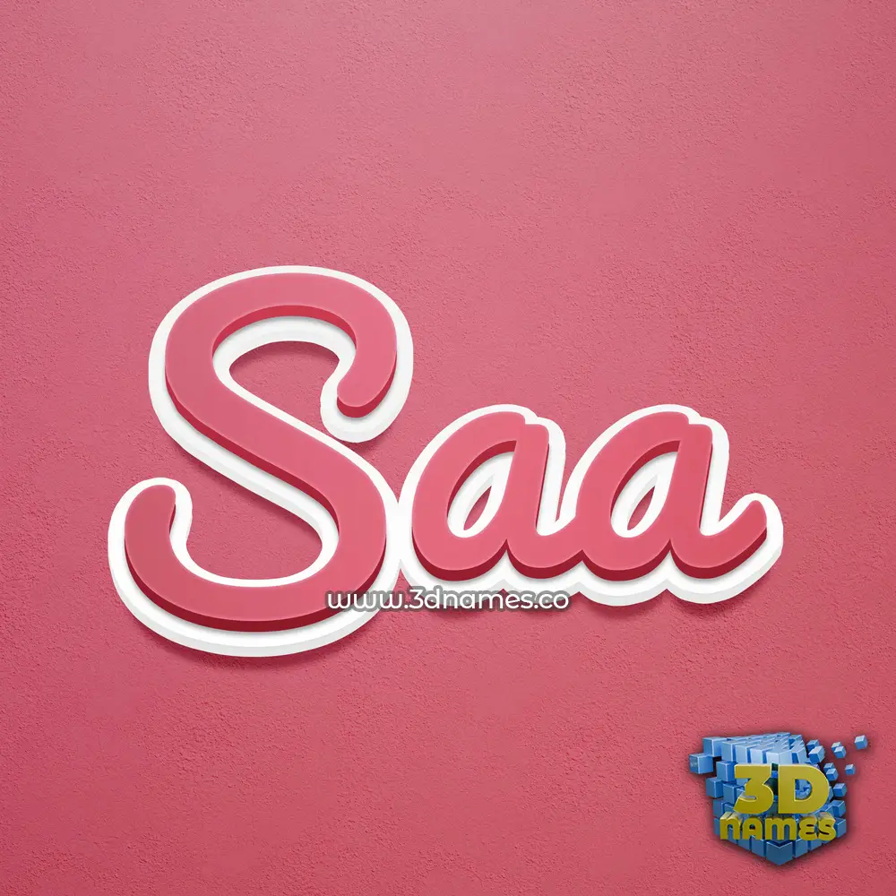 saa in Red Scribble style - 3D name wallpaper saa in Red Scribble style - 3D name wallpaper