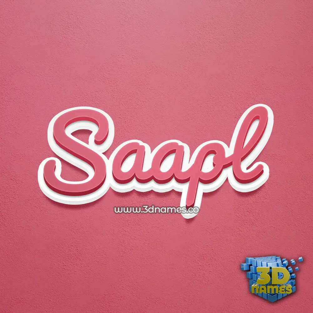 saapl in Red Scribble style - 3D name wallpaper saapl in Red Scribble style - 3D name wallpaper