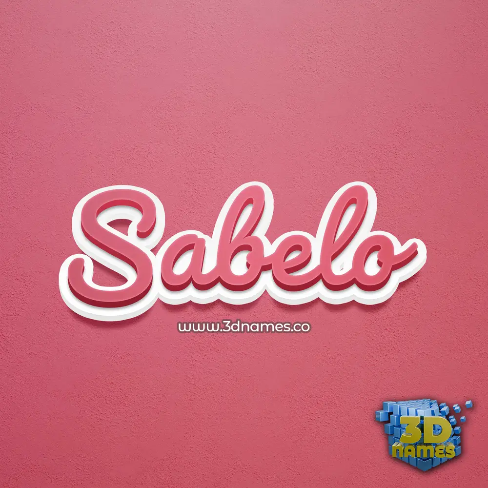 sabelo in Red Scribble style - 3D name wallpaper