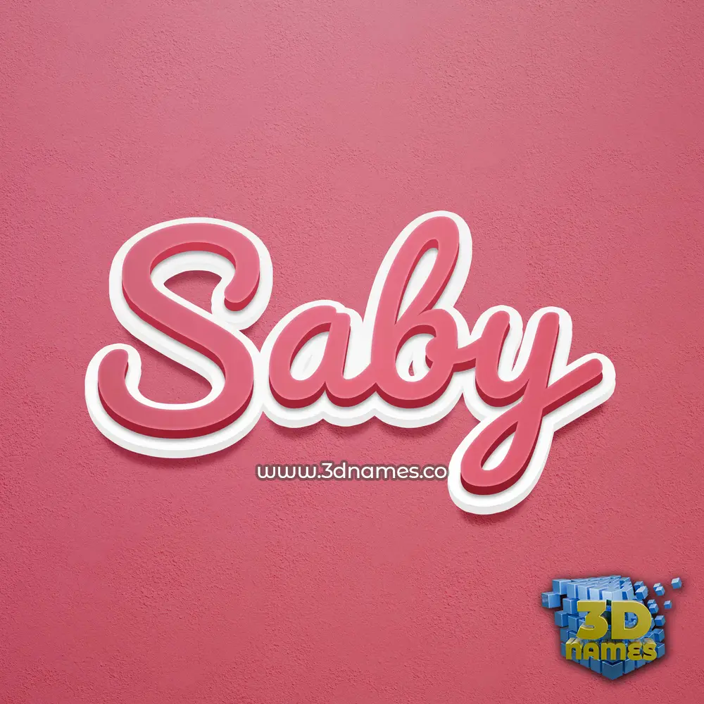 saby in Red Scribble style - 3D name wallpaper saby in Red Scribble style - 3D name wallpaper