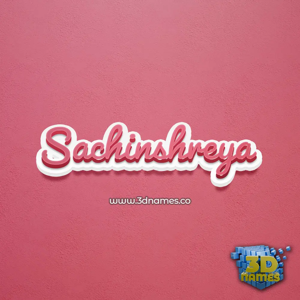sachinshreya in Red Scribble style - 3D name wallpaper