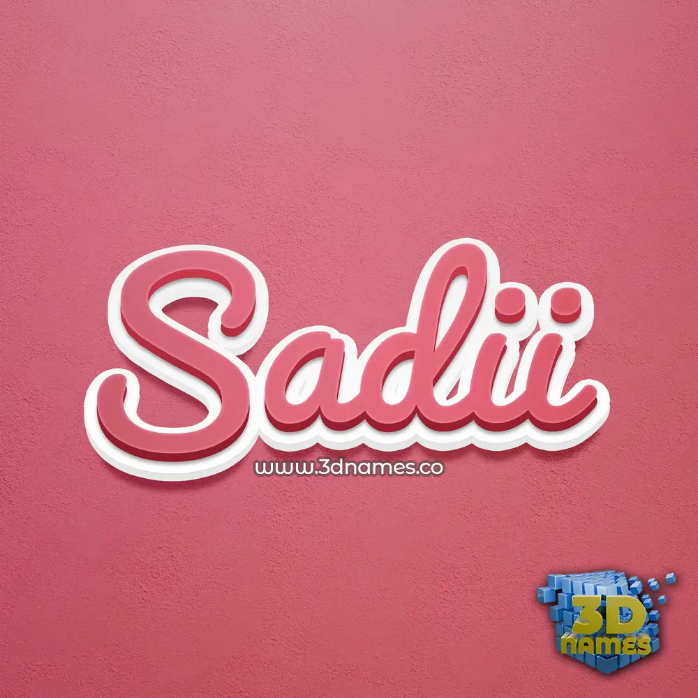 sadii in Red Scribble style - 3D name wallpaper sadii in Red Scribble style - 3D name wallpaper